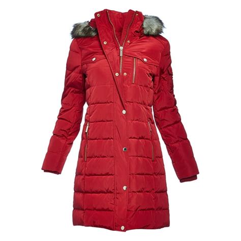 michael kors red coat womens|Michael Kors winter coats clearance.